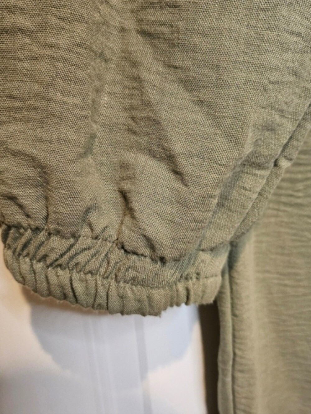 As U Wish Juniors Army Olive Green One Piece Cargo Lounge Jogger Jumpsuit Size M - Picture 9 of 11